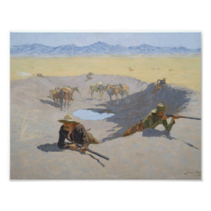 Frederic Remington - Kamp för vattenhålet Fototryck