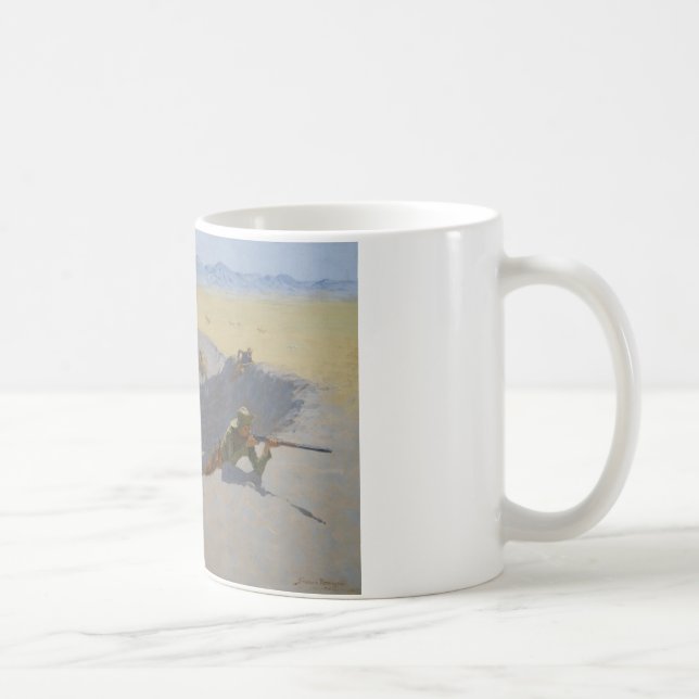 Frederic Remington - Kamp för vattenhålet Kaffemugg (Höger)