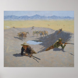 Frederic Remington - Kamp för vattenhålet Poster