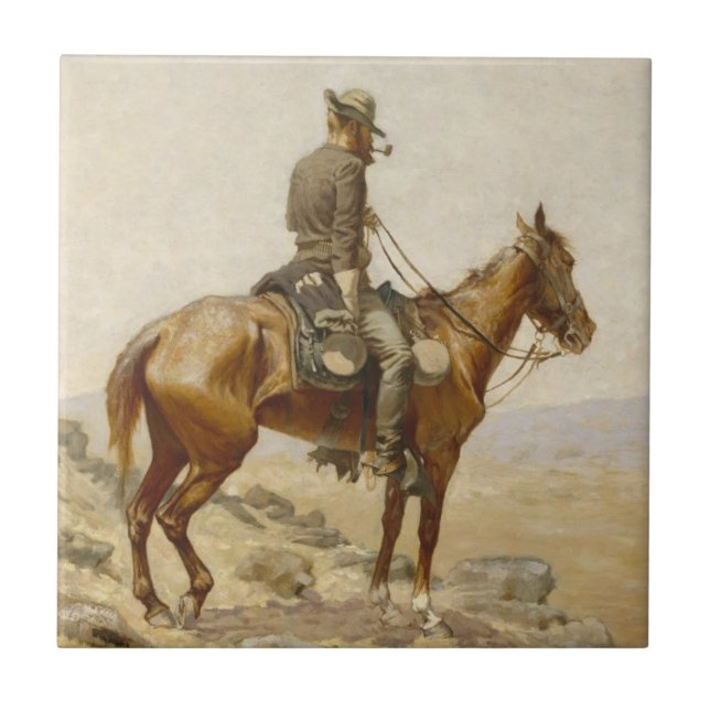 Frederic Remington - Lookout Kakelplatta (Framsidan)