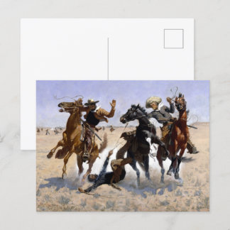 Frederic Remington med kamrat Vykort