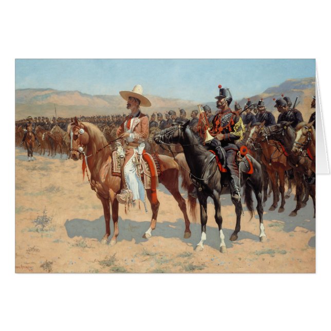 Frederic Remington - Mexikansk major Hälsningskort (Framsidan Horizontal)