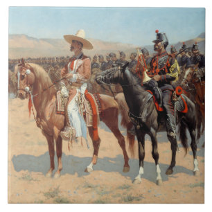 Frederic Remington - Mexikansk major Kakelplatta