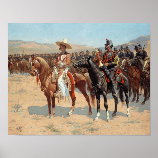 Frederic Remington - Mexikansk major Poster (Framsidan)