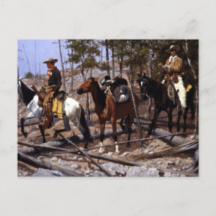 Frederic Remington Prospect for Cattle Range Vykort