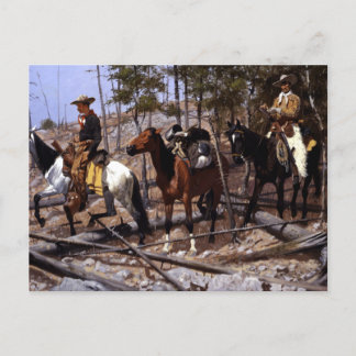 Frederic Remington Prospect for Cattle Range Vykort