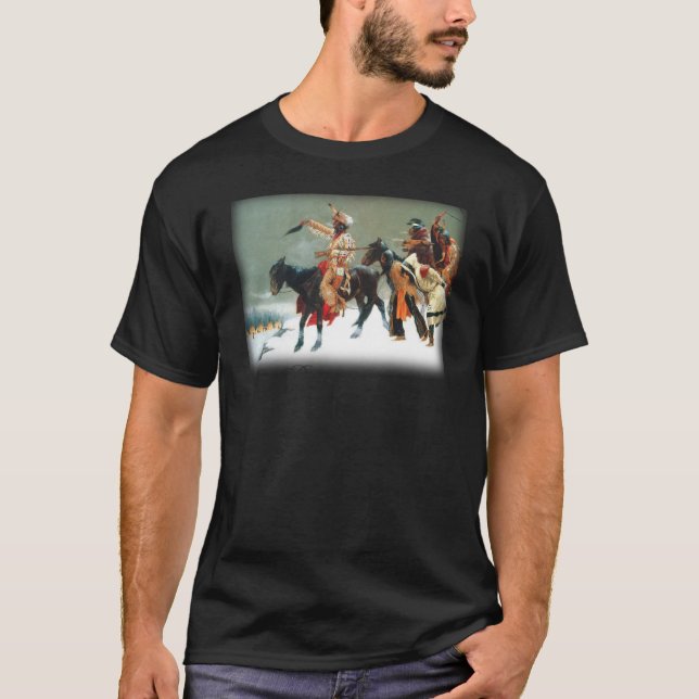 Frederic Remington - retur av blackfooten T-shirt (Framsida)