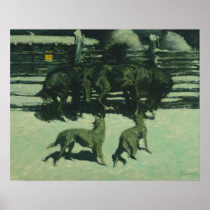 Frederic Remington - Ring efter hjälp Poster
