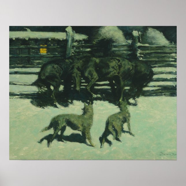 Frederic Remington - Ring efter hjälp Poster (Framsidan)