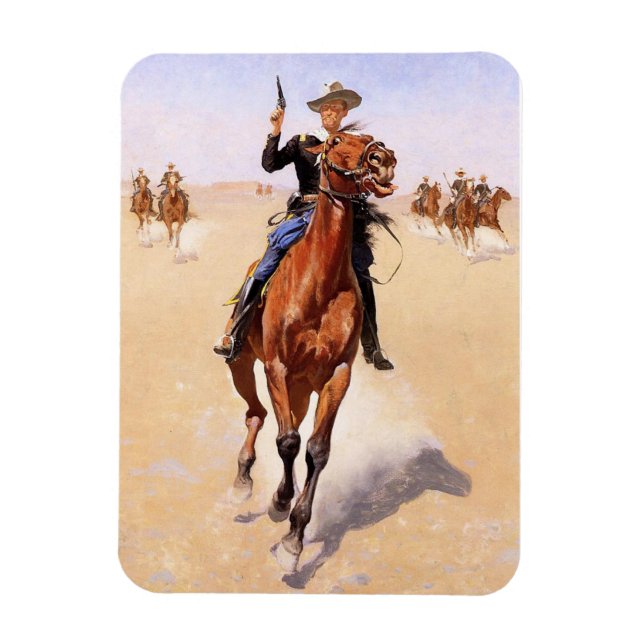Frederic Remington Trooper Magnet (Vertikal)