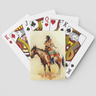 Frederic Remington västerländsk indiansk konst ”En Casinokort