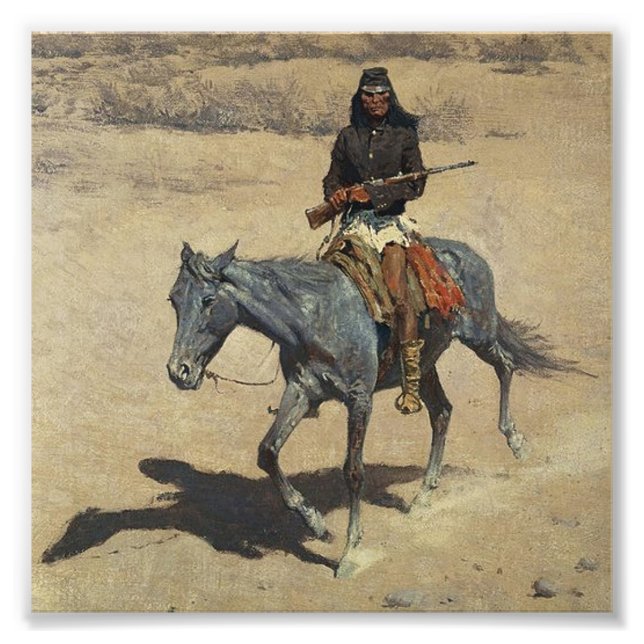 Frederic Remington västerländsk konst ”Apache Scou Fototryck (Framsidan)