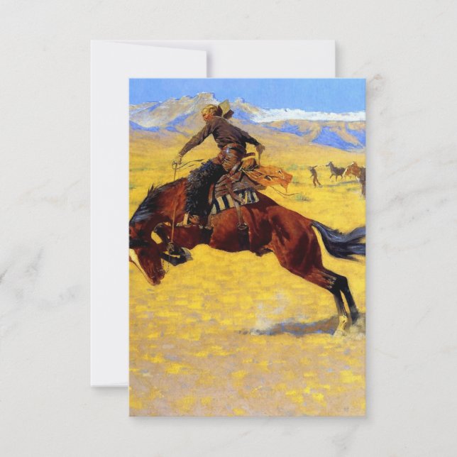 Frederic Remington västerländsk konst ”En kall mor Tack Kort (Framsida)