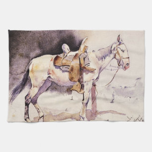 Frederic Remington västerländsk konst mexikansk po Kökshandduk