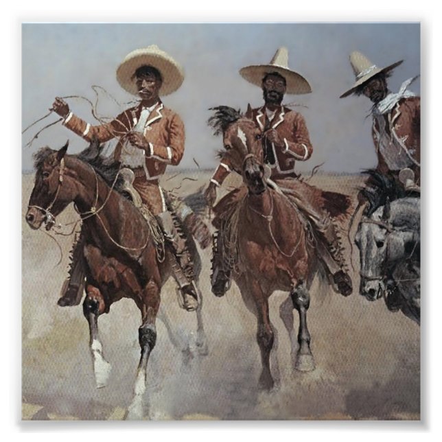 Frederic Remington västerländsk konst ”Mexikanska  Fototryck (Framsidan)
