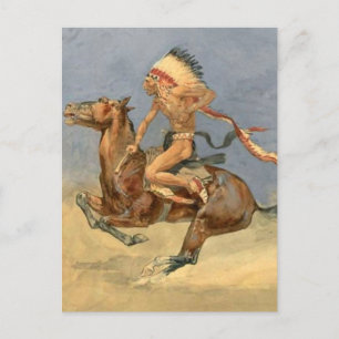 Frederic Remington västerländsk konst ”Pony War Da Vykort