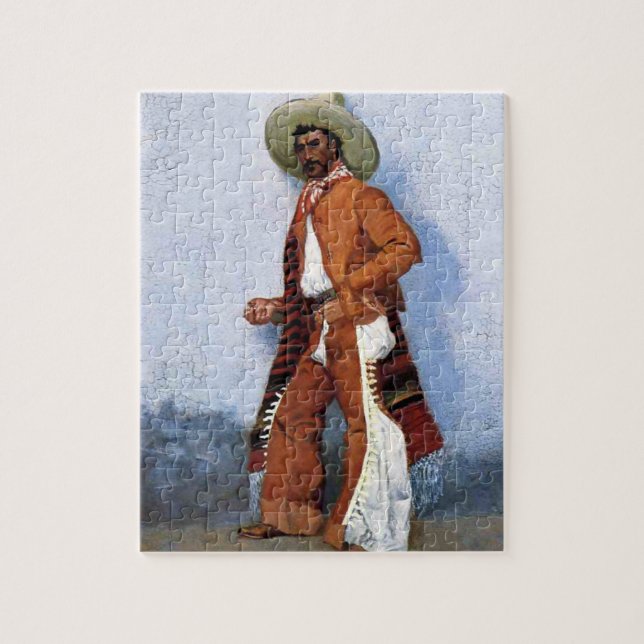 Frederic Remington Western Art "A Vaquero" Pussel (Vertikal)