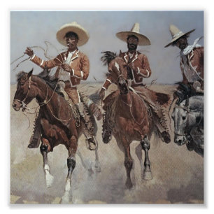 Frederic Remington Western Art "Mexican Riders" Fototryck