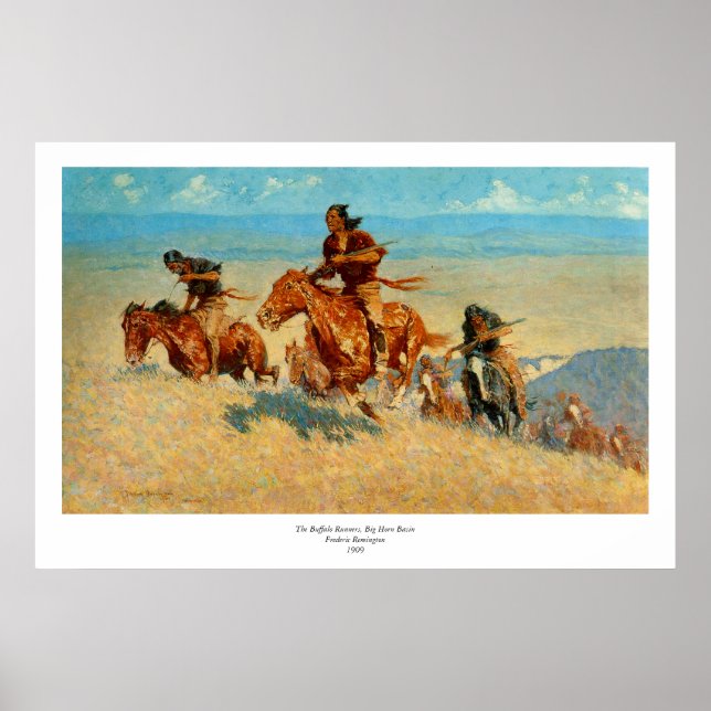 Frederic Remington's The Buffalo Springers (1909) Poster (Framsidan)