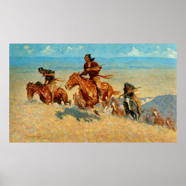 Frederic Remington's The Buffalo Springers (1909) Poster (Framsidan)