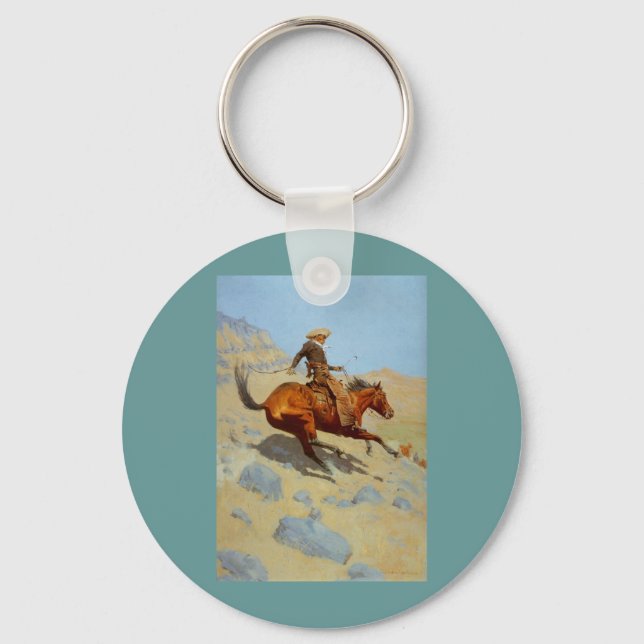 Frederic Remington's The Cowboy (1902) Nyckelring (Framsida)