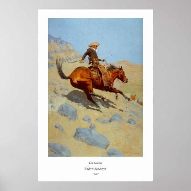 Frederic Remington's The Cowboy (1902) Poster (Framsidan)