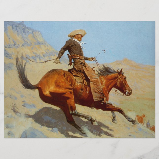 Frederic Remington's The Cowboy (1902) Reklamblad (Framsidan)