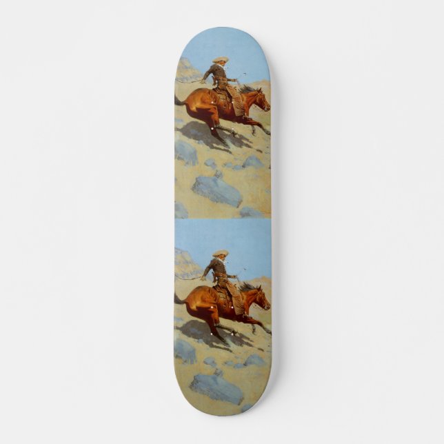 Frederic Remington's The Cowboy (1902) Skateboard Bräda 19,5 Cm (Framsida)