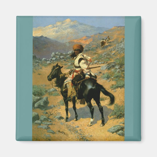 Frederic Remington's The Indian Trapper (1889) Magnet (Framsidan)