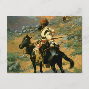 Frederic Remington's The Indian Trapper (1889) Vykort