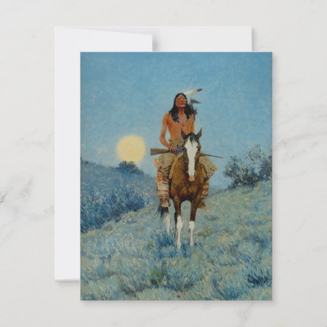 Frederic Remington's The Outlier 1909 Inbjudningar (Framsida)