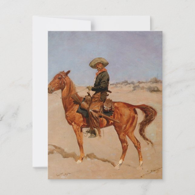Frederic Remington's The Puncher (1895) Inbjudningar (Framsida)