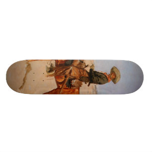 Frederic Remingtons The Puncher (1895) Skateboard Bräda 21,5 Cm