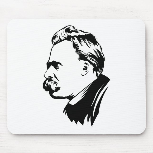 Frederich Nietzsche porträtt Mousepad Musmatta (Framsidan)
