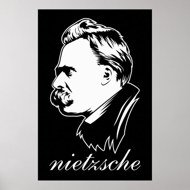 Frederich Nietzsche Porträtt Mousepad Poster (Framsidan)