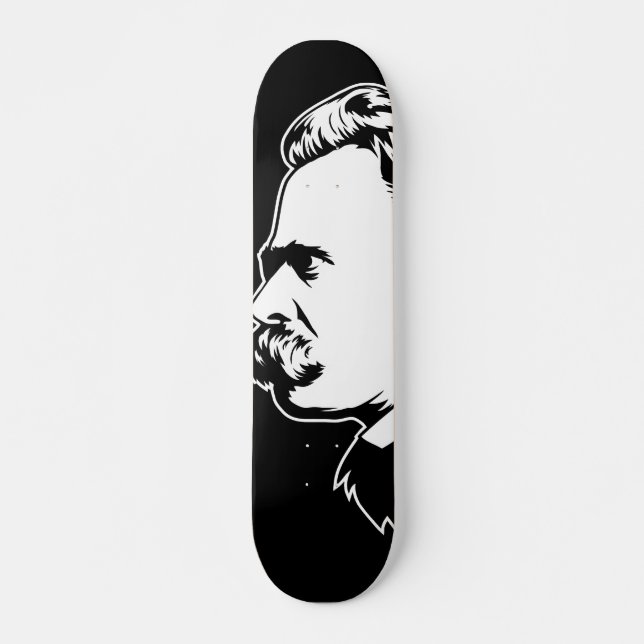 Frederich Nietzsche Porträtt Mousepad Skateboard Bräda 19,5 Cm (Framsida)
