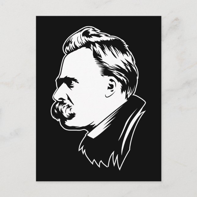 Frederich Nietzsche Porträtt Mousepad Vykort (Framsida)