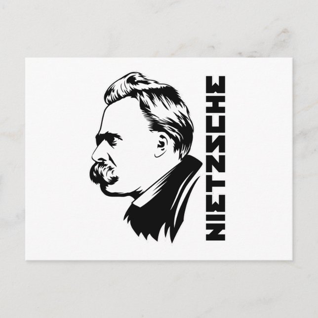 Frederich Nietzsche Porträtt Postkort Vykort (Framsida)