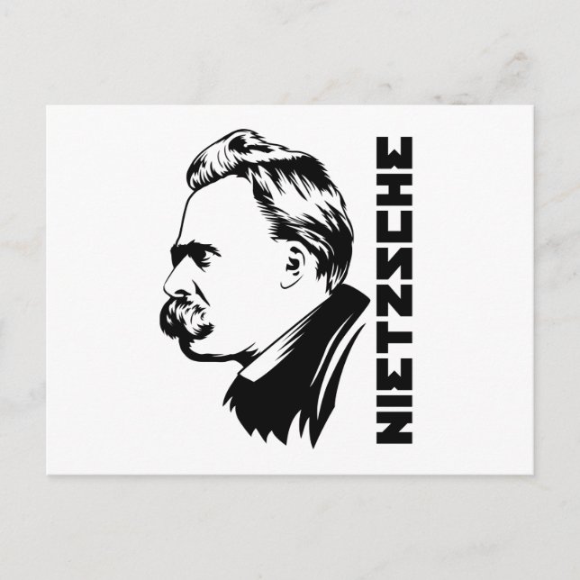 Frederich Nietzsche Porträtt vycard Vykort (Framsida)