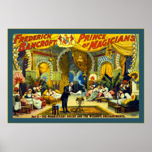 Frederick Bancroft, prins of Magicians Poster