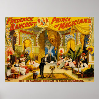 Frederick Bancroft prins of magicians Poster