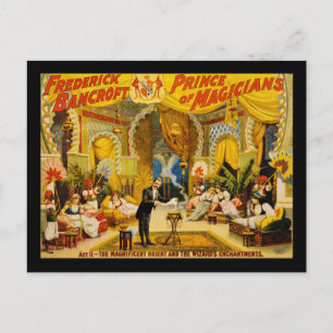 Frederick Bancroft prins of magicians Vykort