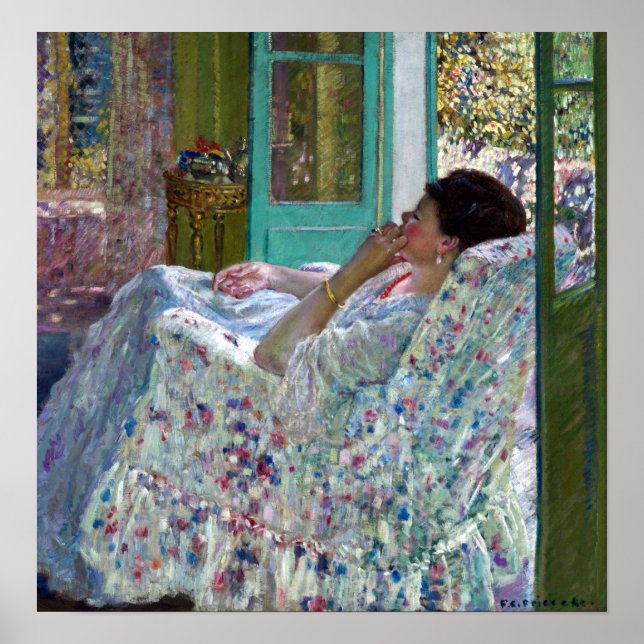 Frederick Carl Frieseke Aeftermiddag Gult Room Poster (Framsidan)