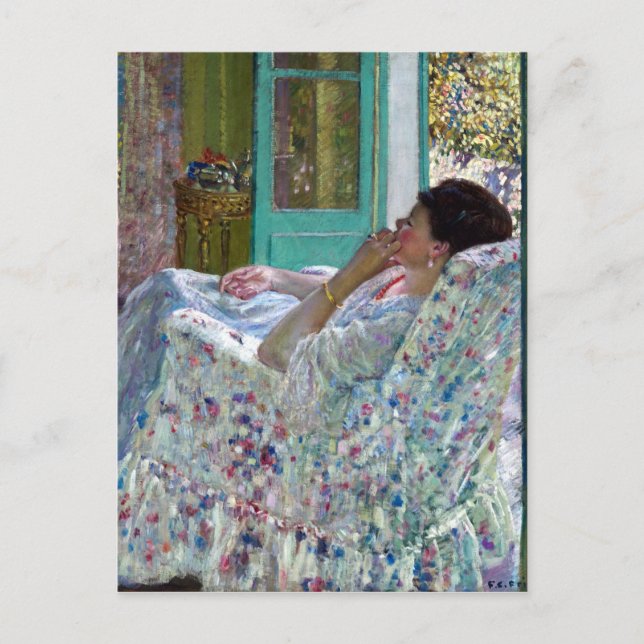 Frederick Carl Frieseke Aeftermiddag Gult Room Vykort (Framsida)