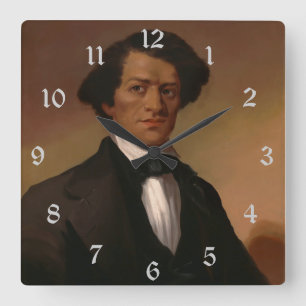 Frederick Dougla$$ Free Abolitionist 1845 Fyrkantig Klocka