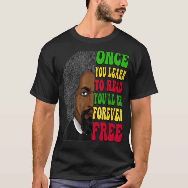 Frederick Douglass African American Black History T Shirt (Framsida)