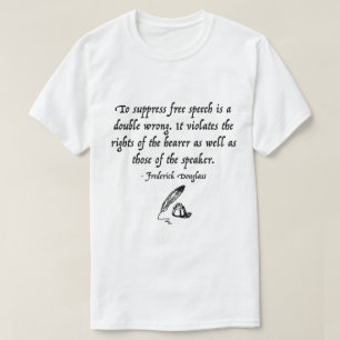 Frederick Douglass åsiktsfrihetcitationstecken T Shirt