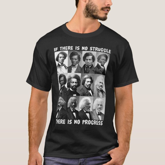 Frederick Douglass Bla - kamp och framgång T Shirt (Framsida)