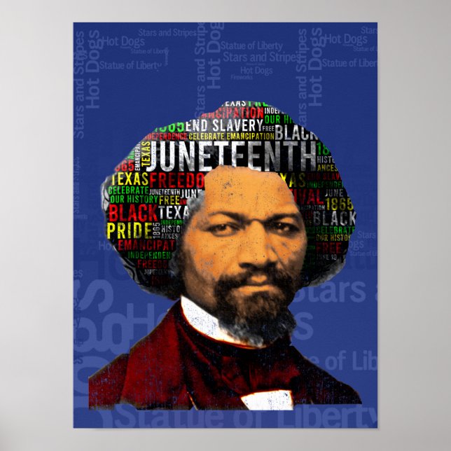 Frederick Douglass c1860s, Junetonde Ord Cloud Poster (Framsidan)