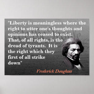 Frederick Douglass-citat om friheten efter Tal Poster